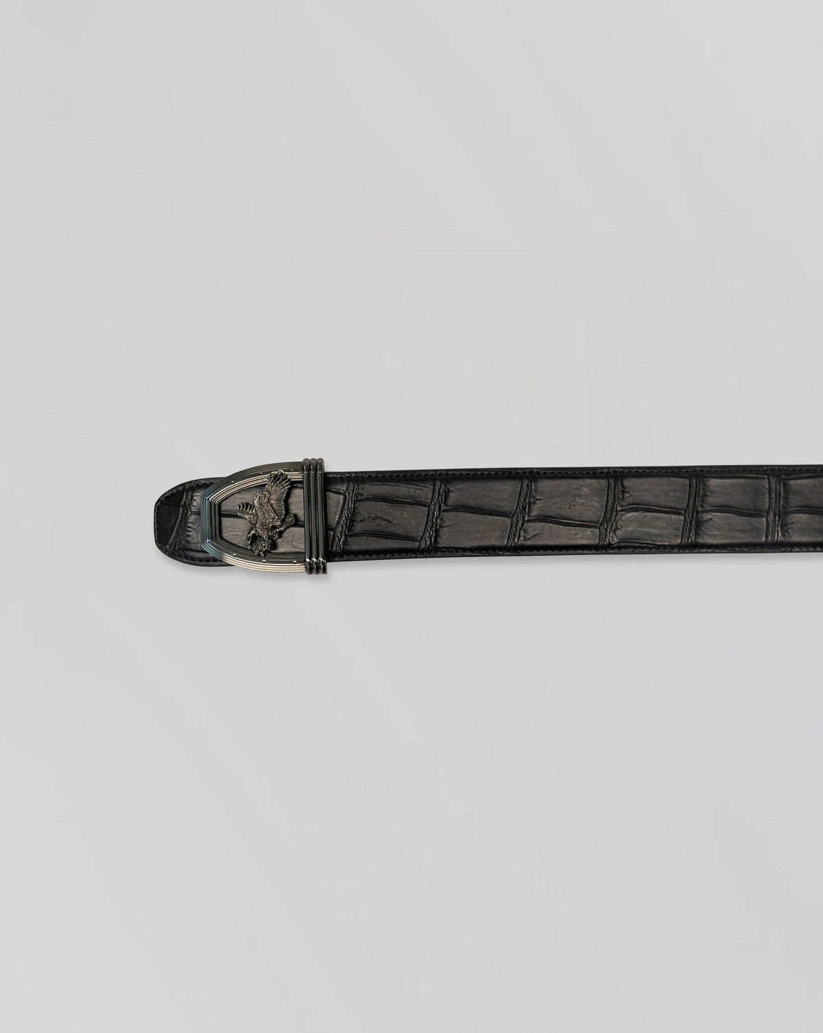 Stefano Ricci Crocodile Leather Belt Eagle Buckle