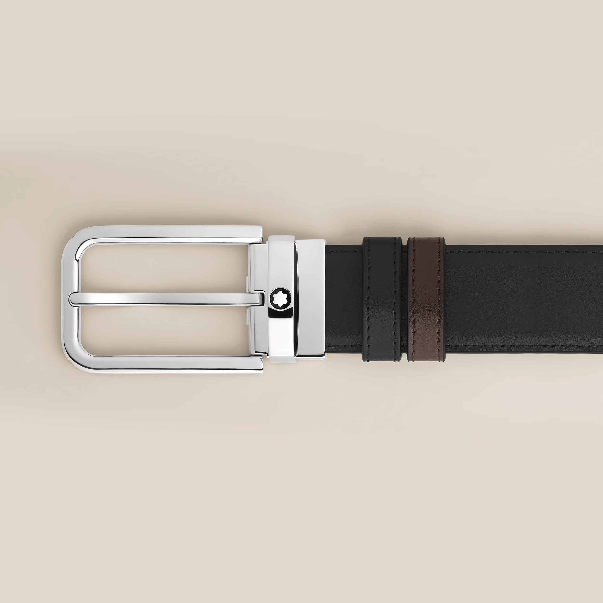 Montblanc reversible belt 35 mm leather Meisterstück rectangular buckle 223407